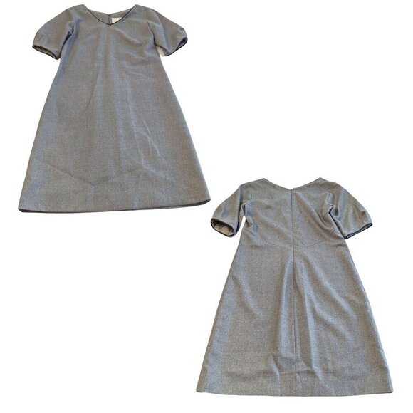 CHARLOTTE BRODY Cabana Gray V-Neck Puff Sleeve Sheath Mini Dress Size S - Picture 6 of 7